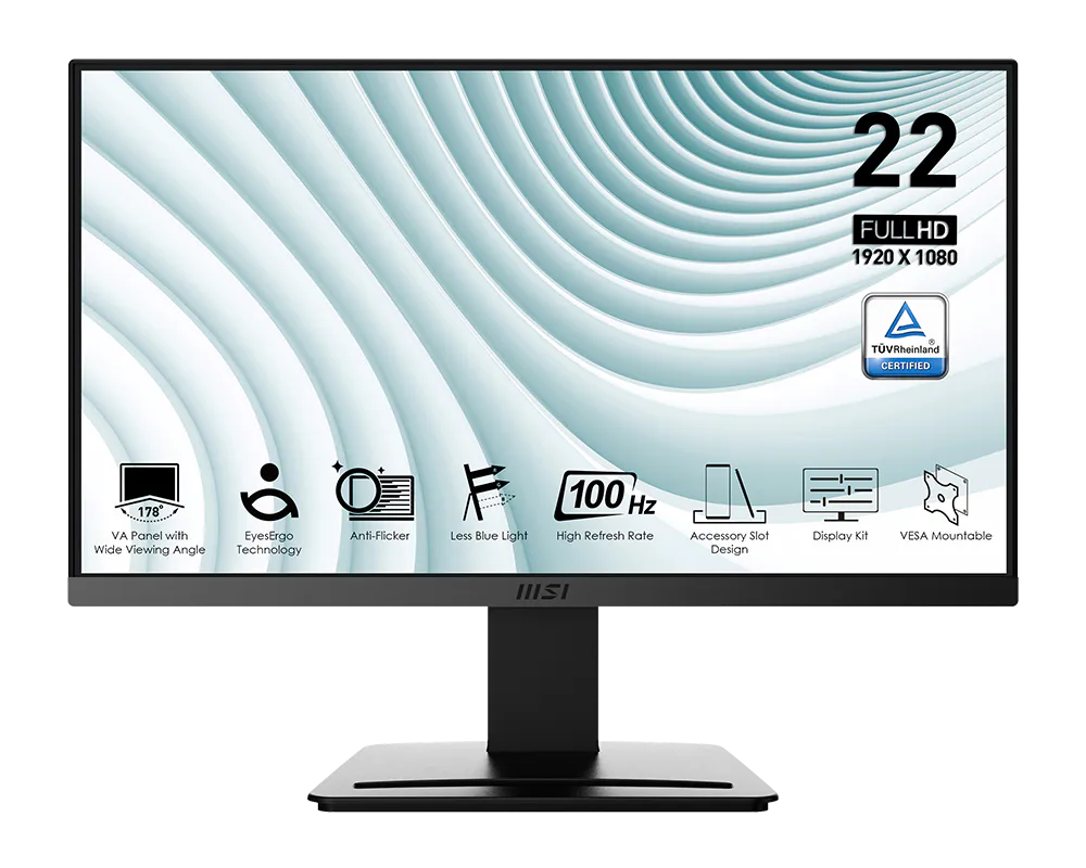 MSI PRO MP223 E2 21.45" 100Hz Full HD Business Monitor