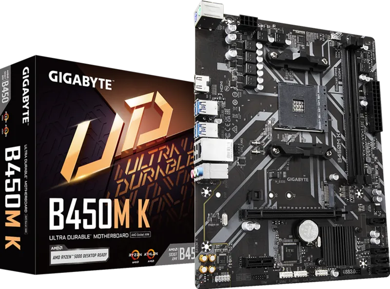 Gigabyte Intel Chipset B450M K AM4 Micro-ATX Motherboard